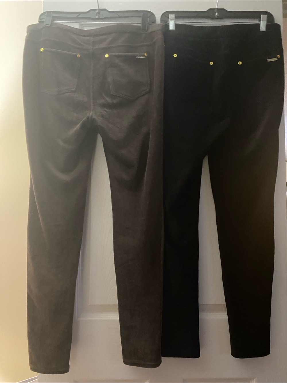 Michael Kors Leggings. Lot of 2. Black/Brown. Both Size Large